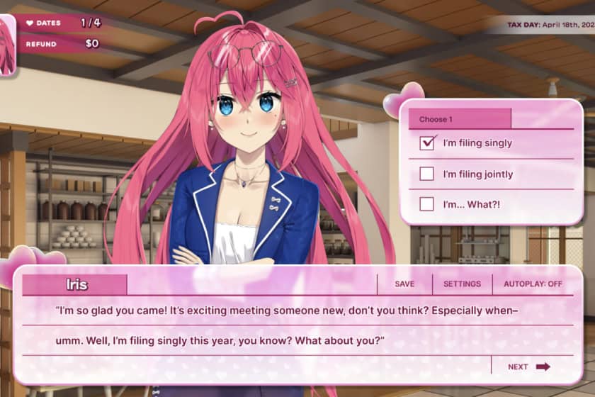 Screenshot from Tax haven 3000 conversation