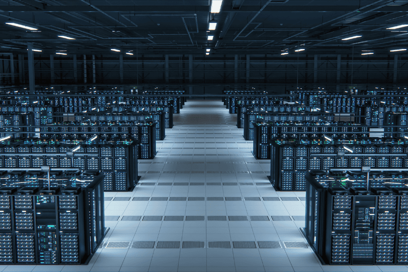 federal-election-GettyImages-72867997 Rows of servers in a data centre