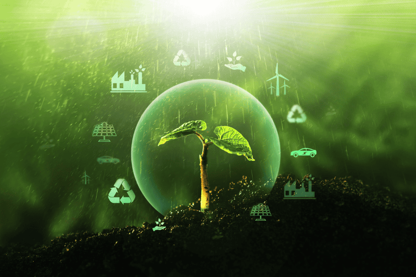 federal-election-GettyImages-72867997 A sprouting leaf surrounded by ecological icons